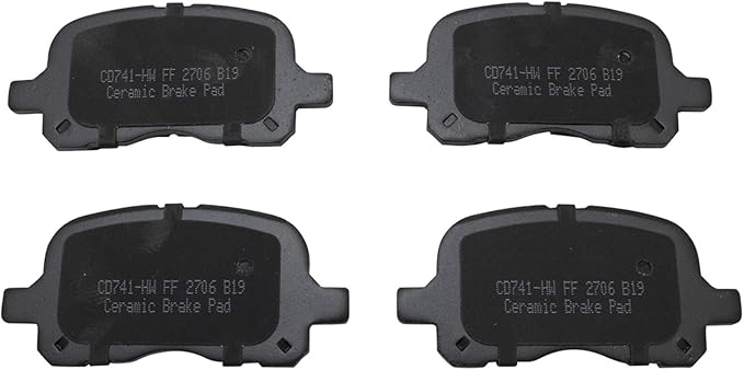 TRQ Front Brake Pads Ceramic Hardware Compatible with 1998-2002 Chevrolet Prizm 1998-2002 Toyota Corolla