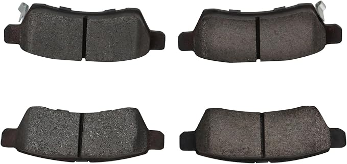 TRQ Rear Ceramic Brake Pad Set Compatible with 2022 Nissan Pathfinder