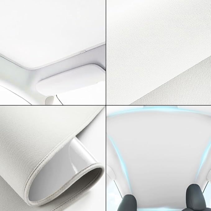 New Roof Sunshade Static Cling Electrostatic Adhesion Sunshade for Glass Roof Heat Insulation Compatible with Tesla Model 3