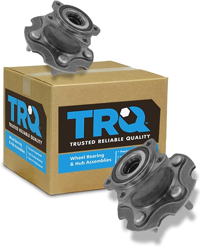 TRQ Rear Left and Right Wheel Bearing and Hub Assembly Set 2 Piece Compatible with 15-17 Lexus NX200t AWD 18-21 NX300 AWD 15-16 NX300h AWD 17-21 NX300h 06-12 Toyota RAV4 4WD 13-18 RAV4 AWD