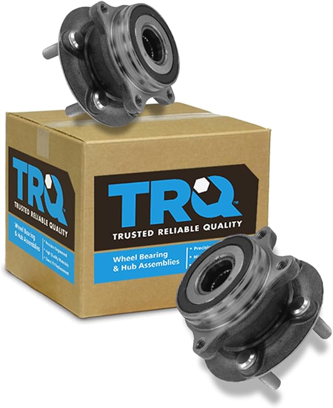 TRQ Front Left and Right Wheel Bearing and Hub Assembly Set 2 Piece Compatible with 2010-2015 Toyota Prius 2012-2015 Prius Plug-in 2011-2017 Lexus CT200h