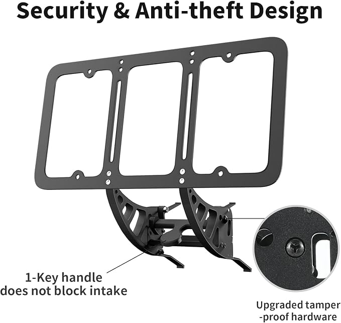 No Drill Front License Plate Holder for Tesla Model 3 (2017-2023), Height-Adjustable & USA Patent-Made Front License Plate Bracket Mounting Kit with Anti Theft Features