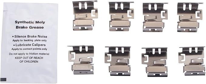TRQ Rear Ceramic Brake Pad Set Includes Contact Point Grease Compatible with 2017-20 Tesla Model 3 Long Range 2020 Model 3 Standard Plus
