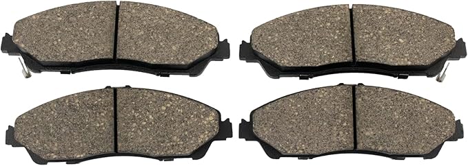 TRQ Front Brake Pads Ceramic Hardware Wear Sensor Compatible with 2014-2020 Acura MDX 2016-2022 Honda Pilot 2017-2021 Ridgeline