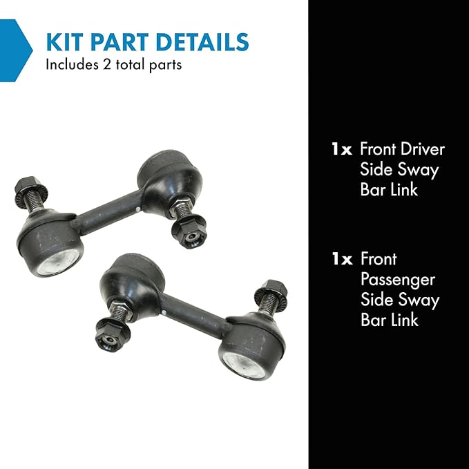 TRQ Front Sway Bar Stabilizer Link Set Compatible with 2004-2014 Acura TSX 2005-2012 Honda Accord 2010-2011 Accord Crosstour 2012-2015 Crosstour