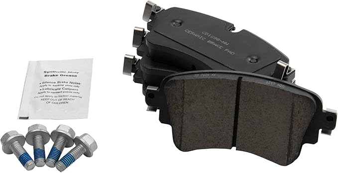 TRQ Rear Ceramic Brake Pad Set Compatible with Audi A4 Quattro Allroad A5 Q5 S4
