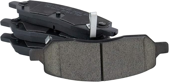 TRQ Rear Brake Pads Ceramic Hardware Wear Sensor Compatible with 2006-2011 Buick Lucerne 2006-2011 Cadillac DTS