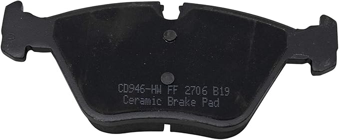 TRQ Front Brake Pads Ceramic Hardware Compatible with 2001-2006 BMW 330Ci 2001-2005 330i 330xi 2004-2010 X3 2006-2008 Z4