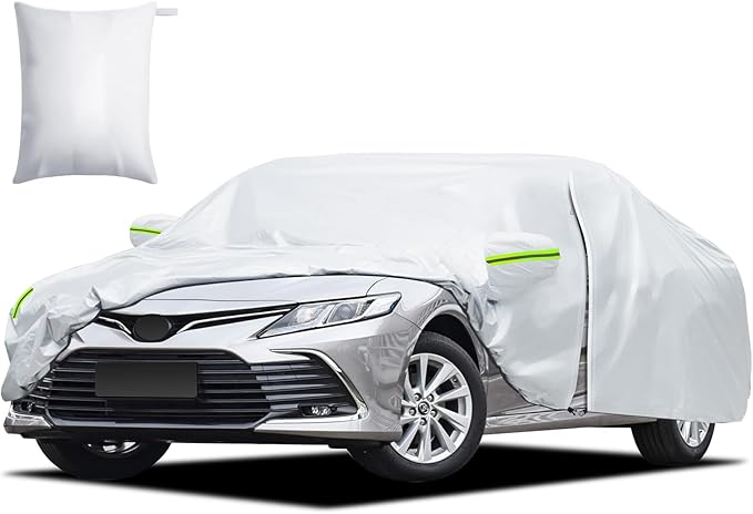 Car Cover Custom Fit for Toyota Camry 1996-2025, for Honda Accord 2001-2025, Waterproof All Weather for Automobiles Full Exterior Cover Rain Sun UV Protection with Door Zipper