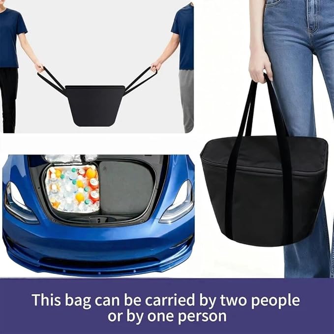 Frunk Cooler Organizer for Tesla Model Y 2020-2026, Insulated Waterproof Front Trunk Storage Bag with Hidden Pocket,2-Pack