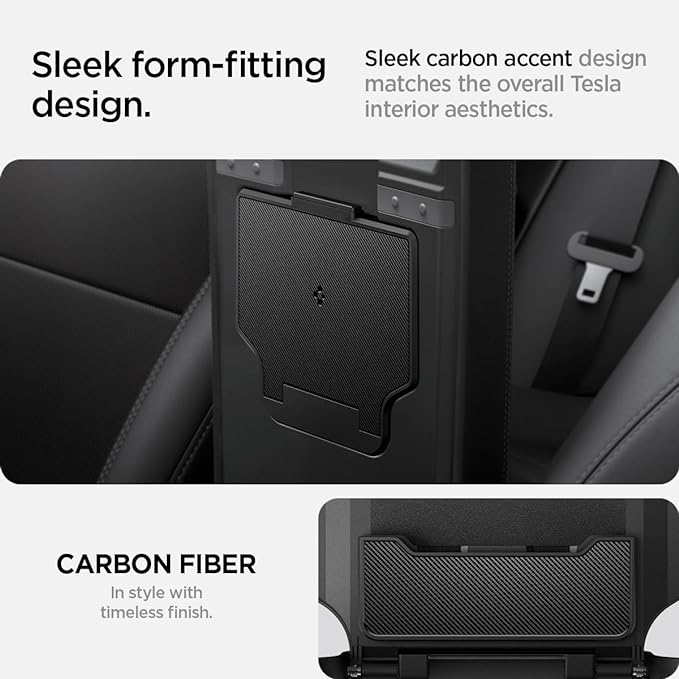 Spigen One-Tap Hidden Storage Box for Tesla Model Y Juniper (Standard, Premium & Performance 2026/2025) and Model 3 Highland (Standard, Premium & Performance 2026/25/24)