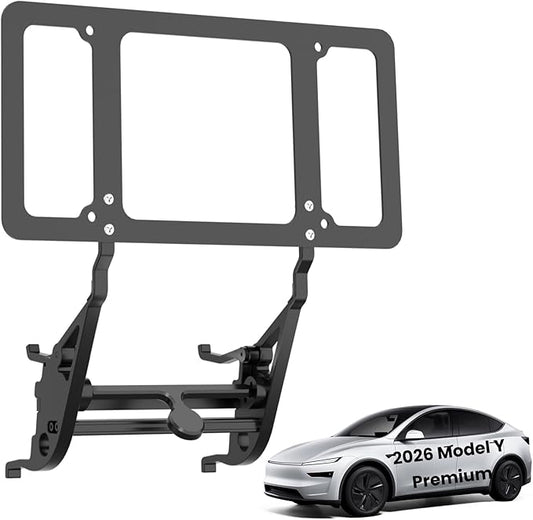 2026 Model Y Front License Plate Holder - USA Patent Made - Upgraded Lockable & No Drill License Plate Mounting Kit with Anti-Theft Features (Improved Gen2 Design)