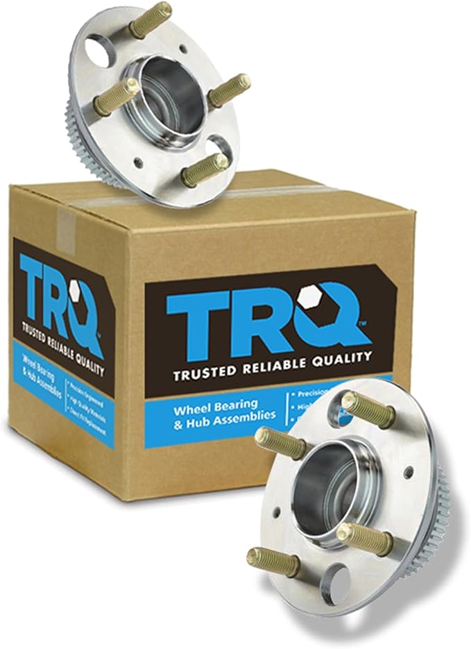 TRQ Rear Wheel Bearing and Hub Assembly Set 2 Piece Compatible with 1992-1998 Acura Integra GS-R 1994-1998 Integra LS 1990-1993 Integra GS 1994-1995 Honda Civic 4 Wheel ABS Brakes