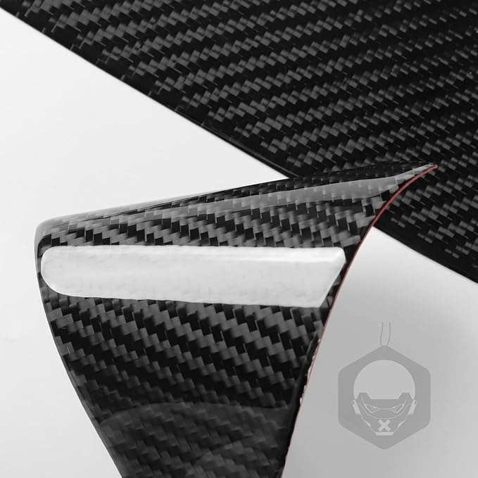 Carbon Fiber Sticker Front Door Triangle Window Pillar Cover Car Exterior Trim Compatible with Tesla Model 3 2024 Accessories Decorative Sticker Anti-Kick Film Overlay Decal Cover
