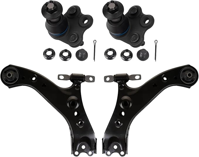 TRQ Front Left and Right Lower Control Arm with Ball Joint Set 4 Piece Compatible with 2019-2023 Toyota RAV4 2021-2023 RAV4 Prime 2021-2023 Venza