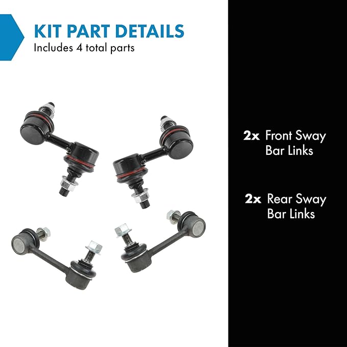 TRQ Front and Rear Sway Bar Link Set 4 Piece Compatible with 2003-2006 Honda Element 2007-2011 Element LX 2007-2011 Element EX