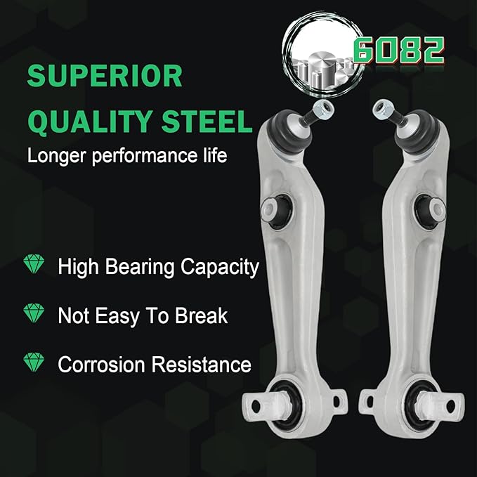 2pcs Front Left & Right Lower Control Arm Fit for Tesla Model 3 2017 2018 2019 2020 2021 2022 2023 with Ball Joint & Bushing ； Replaces 104434100D, 118834100C，RK623785