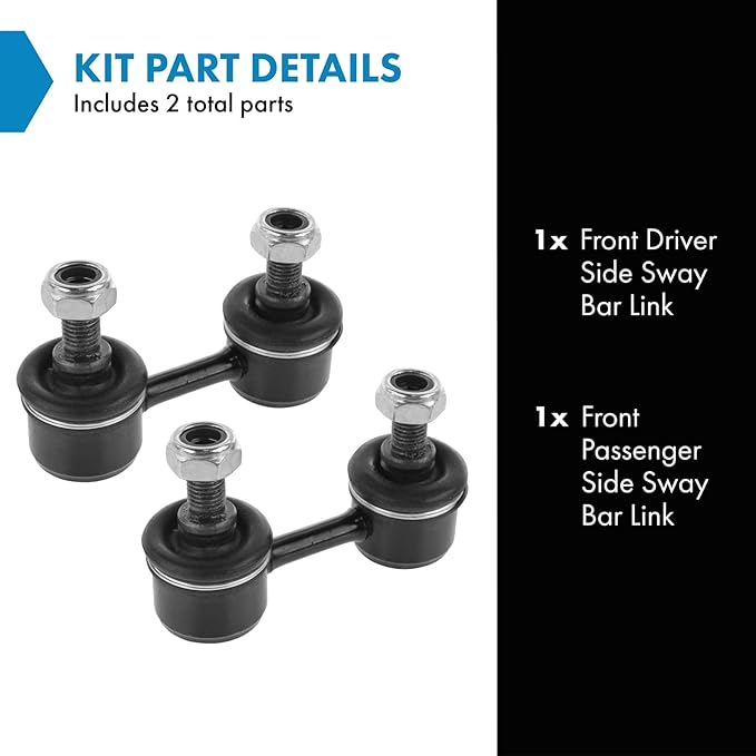TRQ Front Sway Bar Stabilizer Link Set Compatible with 1998-2002 Chevrolet Prizm 1993-1997 Geo 1992-1996 Lexus ES300 1995-1996 Toyota Avalon Camry 1994-1999 Celica 1992-2002 Corolla 1996-1999 RAV4