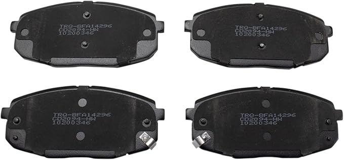 TRQ Front Ceramic Brake Pad Set Compatible with 18-20 Hyundai Elantra GT 18-23 Kona FWD 14-19 Kia Soul 19-24 Forte 21 Seltos Automatic CVT