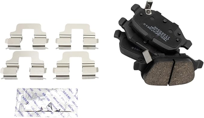 TRQ Rear Brake Pads Ceramic Compatible with 2012-2019 Fiat 500