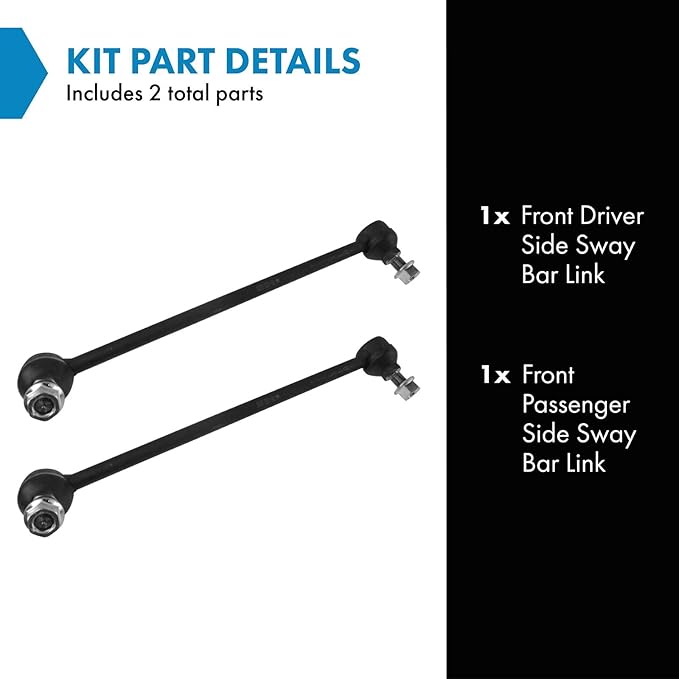TRQ Front Sway Bar Stabilizer Link Set Compatible with 2007-2008 Hyundai Entourage 2006-2014 Kia Sedona