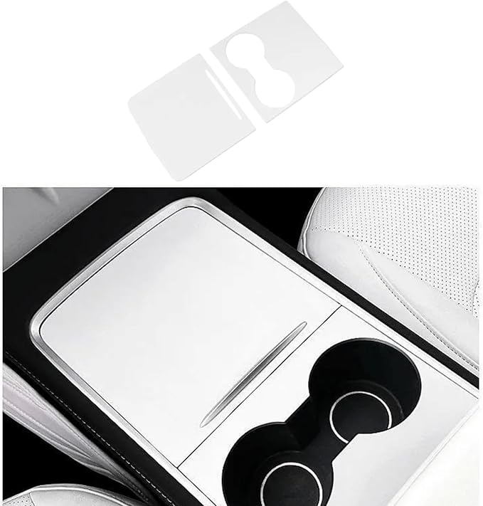 frani Center Console Wrap (White Edition) Designed for Tesla Model 3/Y 2021-2025,Tesla Center Console cover for Model 3/Y(Not for Model 3 Highland 2024-2025)