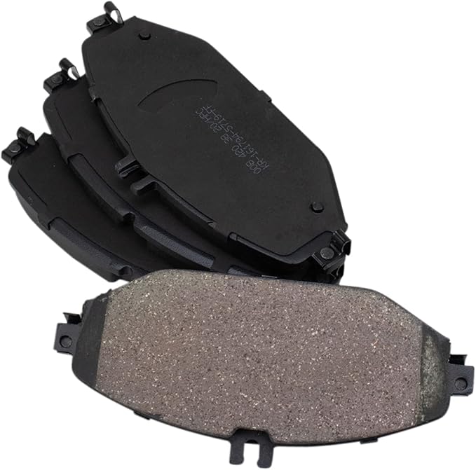TRQ Front Ceramic Brake Pad Set Compatible with 15-20 Mercedes-Benz C300 4Matic 18-19 E300 without Sport Package