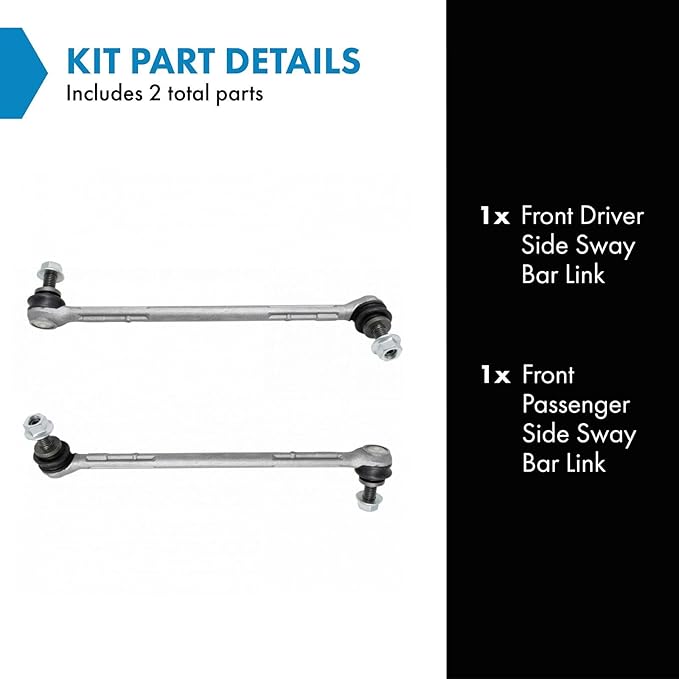 TRQ Front Sway Bar Stabilizer Link Set Compatible with 2013-2022 Buick Encore 2015-2022 Chevrolet Trax
