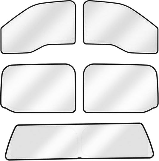 Sunshades for 2015-2020 Ford F150 SuperCrew 4 Door Accessories Sun Shade Side Rear Window Shade Cover Sun Visor Shield Privacy Protection for Camping Keep Vehicle Cool Black 5PCS