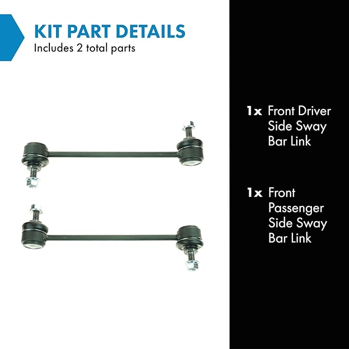 TRQ Front Sway Bar Stabilizer Link Set Compatible with 2000-2010 Ford Focus