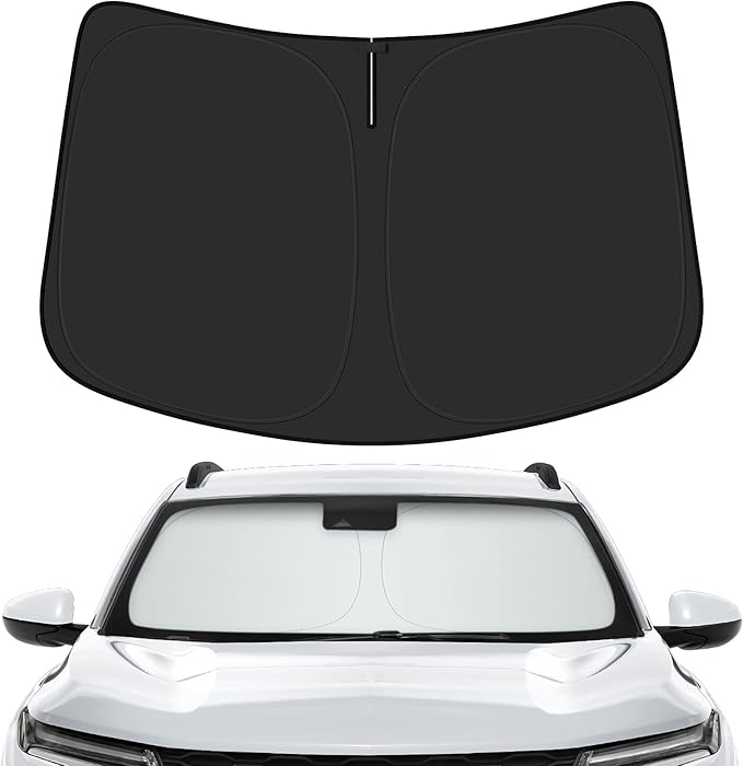 Car Windshield Sun Shade for Chevy 2024 2025 2026 Trax LS/1RS/LT/2RS/ACTIV Accessories (OEM Design) Reflective Foldable Heat Insulation Sunshade for Ultimate Protection