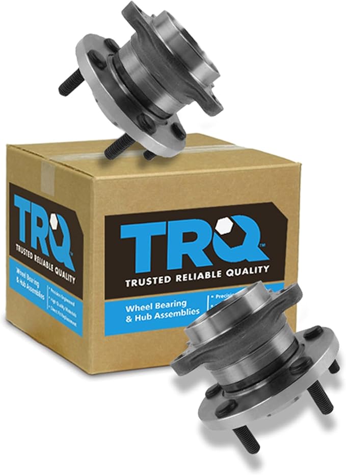 TRQ Rear Left and Right Wheel Bearing and Hub Assembly Set 2 Piece Compatible with 2007-2015 Mazda CX-9 All Wheel Drive