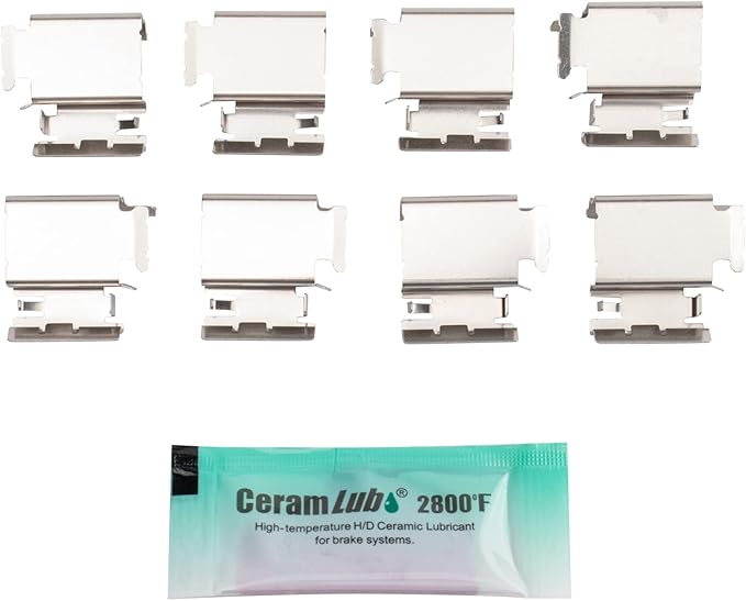 TRQ Rear Brake Pads Ceramic Hardware Compatible with 2007-2009 Dodge Sprinter 3500 2007-2018 Freightliner Sprinter 3500 2018 Sprinter 3500XD 2010-2018 Mercedes-Benz Sprinter 3500