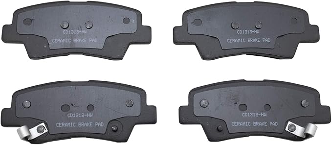 TRQ Rear Brake Pads Ceramic Compatible with 2010-2011 Hyundai Azera 2009-2010 Sonata 2007-2009 Kia Amanti 2010-2013 Soul