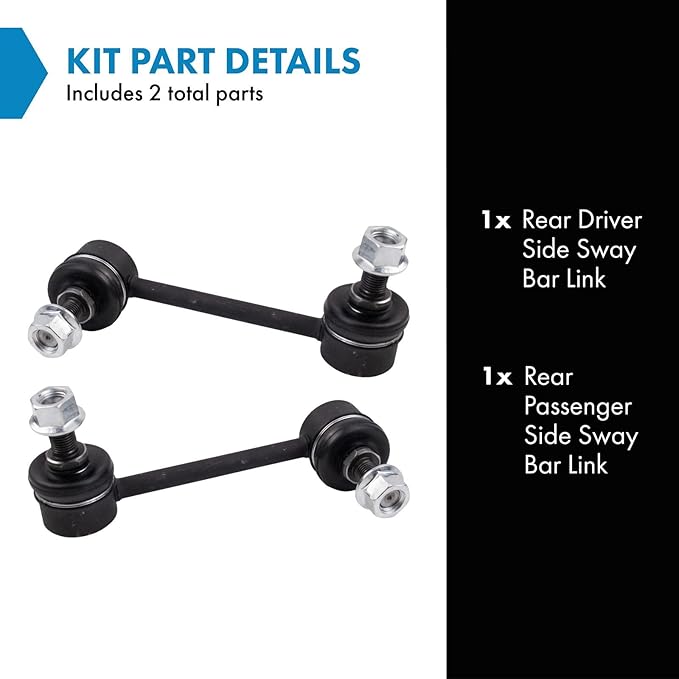 TRQ Rear Sway Bar Stabilizer Link Set Compatible with 2009-2012 INFINITI FX35 2013 FX37 2009-2013 FX50 2014-2017 QX70