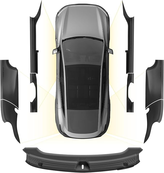 3W Tesla Model Y Juniper Door Sill Protector 2025 2026 Front & Rear, Rear Bumper, Trunk Sill Protector, Door Entry Guard, Anti-dust Cover, Edge Guards, Accessories(Not for Standard)