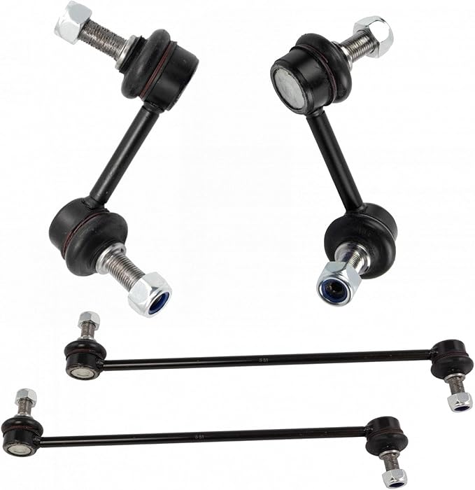 TRQ Front and Rear Sway Bar Link Set 4 Piece Compatible with 2013-18 Hyundai Santa Fe Sport All Wheel Drive 2013-18 Santa Fe All Wheel Drive 2014-15 Kia Sorento All Wheel Drive