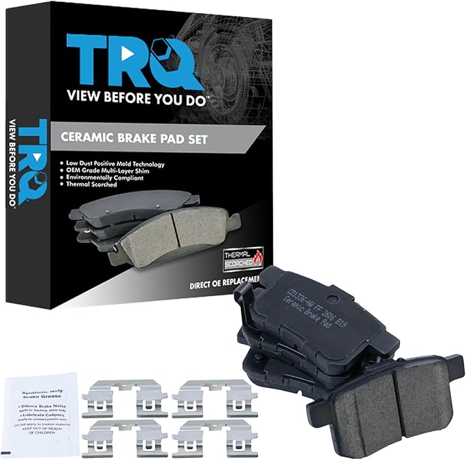 TRQ Rear Brake Pads Ceramic Compatible with 2009-2014 Acura TSX 2008-2017 Honda Accord