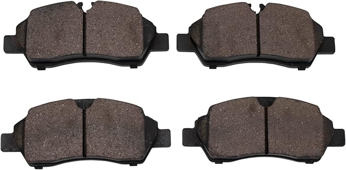 TRQ Rear Ceramic Brake Pad Set Includes Contact Point Grease Compatible with 2015-2019 Ford Transit-250 2015-2019 Transit-350 2015-2019 Transit-350 HD
