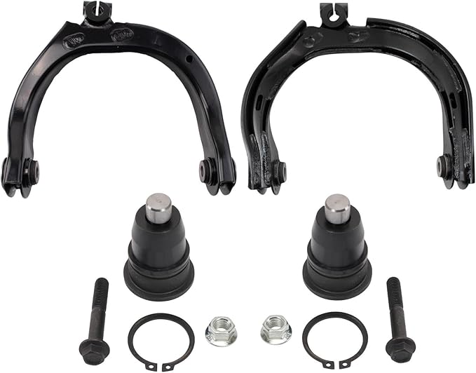 TRQ Front Upper Control Arm with Ball Joint Set Compatible with 04-07 Buick 02-09 Chevrolet GMC 03-08 Isuzu 02-04 Oldsmobile 05-09 Saab