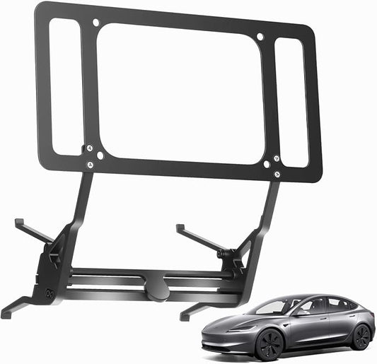 2026 Tesla Model 3 Front License Plate Holder - No Block Camera Visibility, Bumper Paint-Safe & Lockable & No Drill License Plate Mounting Kit with Anti-Theft Features