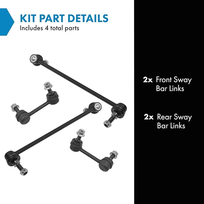 TRQ Front & Rear Sway Bar Stabilizer Link Set Compatible with 2003-2007 Nissan Murano