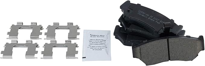 TRQ Front Brake Pads Ceramic Compatible with 1998-2004 Chevrolet Tracker 1996-1997 Geo Tracker 1991-1998 Suzuki Sidekick 1999-2004 Suzuki Vitara