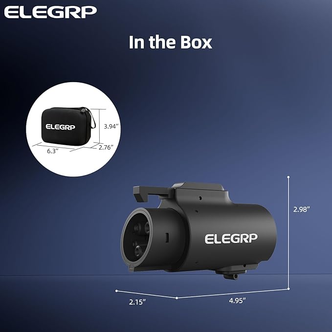 ELEGRP 80A Tesla to J1772 Adapter, NACS to J1772 EV Charger Adapter for Level 2 Charging, Compatible with Tesla High Powered Connector, Destination Charger, Mobile Connector, with Carry Bag