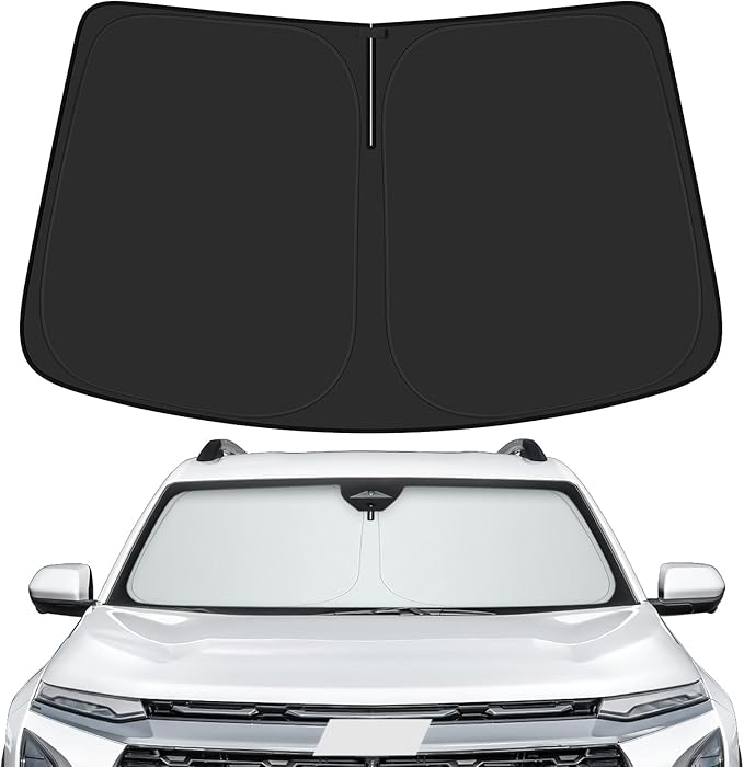 Car Windshield Sun Shade for Chevy 2018-2025 2026 Equinox Accessories (OEM Design) Reflective Foldable Heat Insulation Sunshade for Ultimate Protection