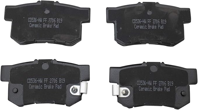 TRQ Rear Brake Pads Ceramic Compatible with 2001-2003 Acura CL 1991-1995 Legend 2007-2012 RDX 1996-2004 RL 1999-2008 TL 2002-2004 Honda CR-V 2003-2011 Element 1995-1998 Odyssey 1996-1999 Isuzu Oasis
