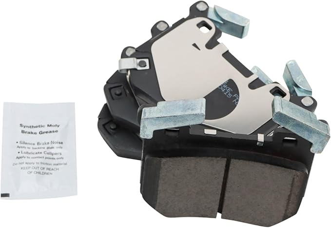 TRQ Rear Ceramic Brake Pad Set Includes Contact Point Grease Compatible with 2018 Kia Stinger 2019-2020 Genesis G70