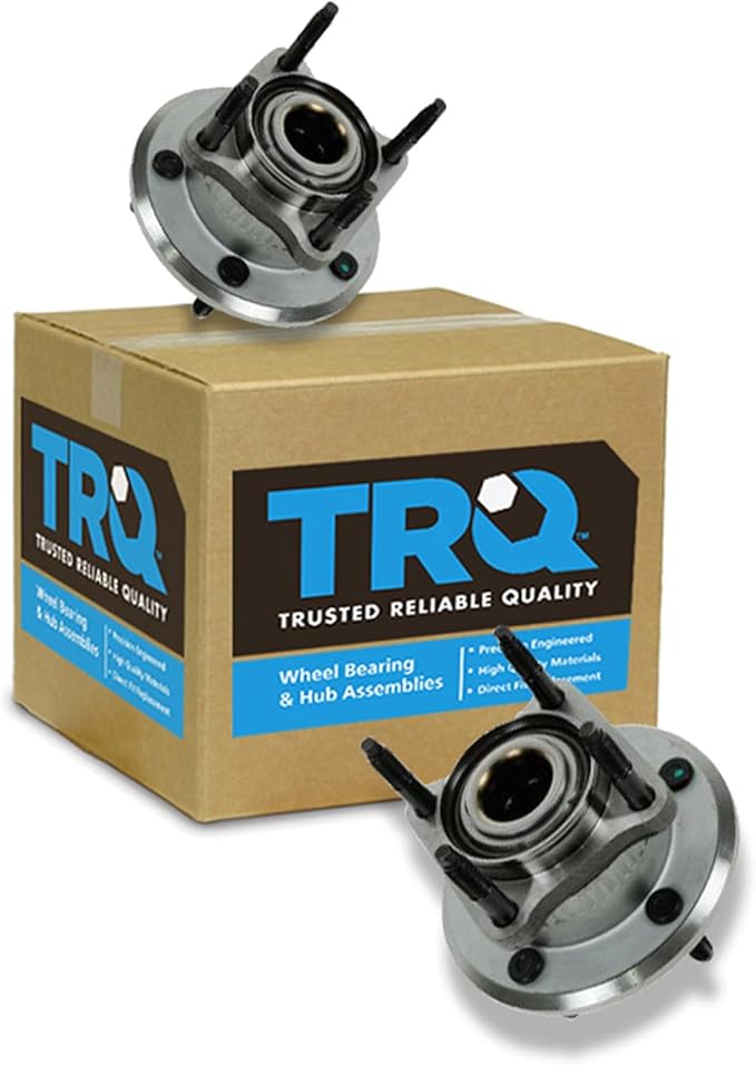 TRQ Rear Left and Right Wheel Bearing and Hub Assembly Set 2 Piece Compatible with 2005-2010 Jeep Grand Cherokee 2006-2010 Commander