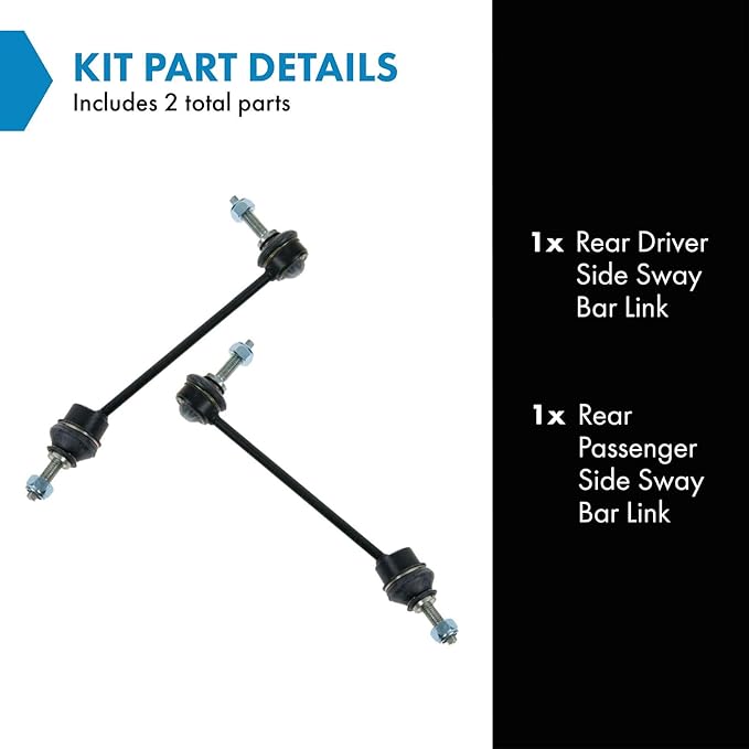 TRQ Rear Sway Bar Stabilizer Link Set Compatible with 2002-2005 Ford Thunderbird 2000-2006 Lincoln LS