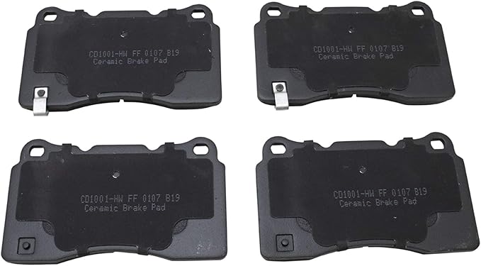 TRQ Front Posi Ceramic Brake Pad Kit Set for ATS/CTS / G8 / Genesis Coupe/GT/Impreza/Lancer Evolution/Mustang/Regal / S60 / STS / V70 / WRX STI
